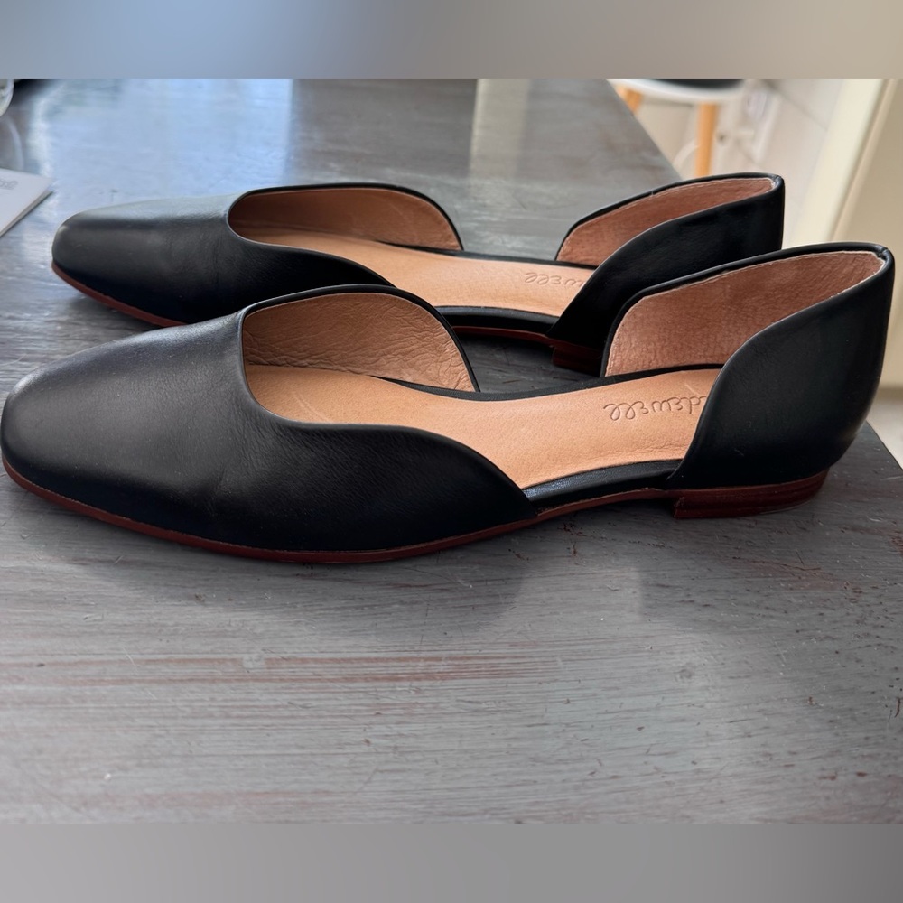 Madewell Black Leather Flats - Picture 4 of 5